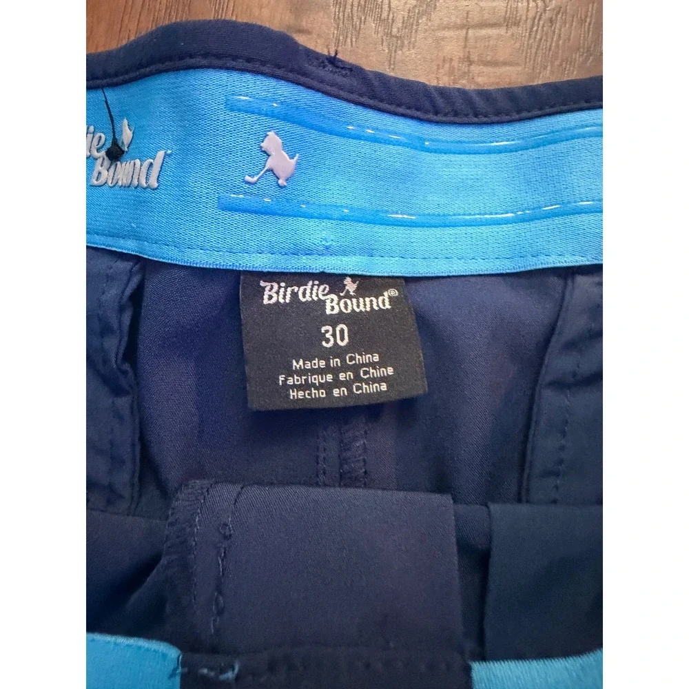 Birdie Bound Golf Shorts Mens 30 Navy Blue Excellent Performance Cargo Stretch